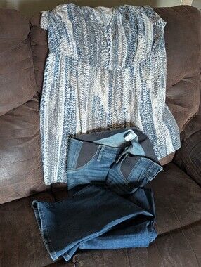 Maternity Tank Large And Bootcut Jeans 14/32